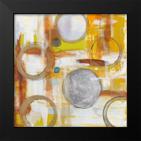 Untangled Geometry Black Modern Wood Framed Art Print by Hutton