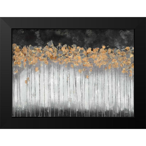 Midnight Forest Black Modern Wood Framed Art Print by Walters, Delsy