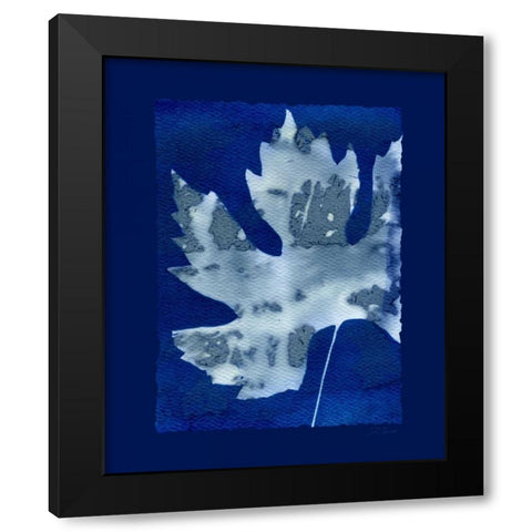 Cyanotype Maple Black Modern Wood Framed Art Print with Double Matting by Zamudio, Dan