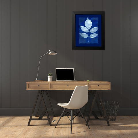 Cyanotype Birch Black Modern Wood Framed Art Print by Zamudio, Dan