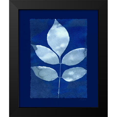 Cyanotype Birch Black Modern Wood Framed Art Print by Zamudio, Dan