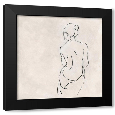 Alabaster Bather 2 Black Modern Wood Framed Art Print by Wallis, Karen