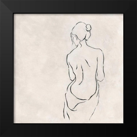 Alabaster Bather 2 Black Modern Wood Framed Art Print by Wallis, Karen