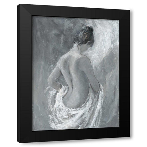 Draped Figure 1 Black Modern Wood Framed Art Print by Wallis, Karen