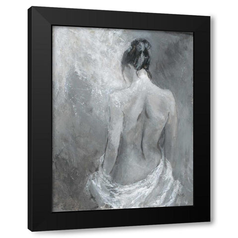 Draped Figure 2 Black Modern Wood Framed Art Print by Wallis, Karen