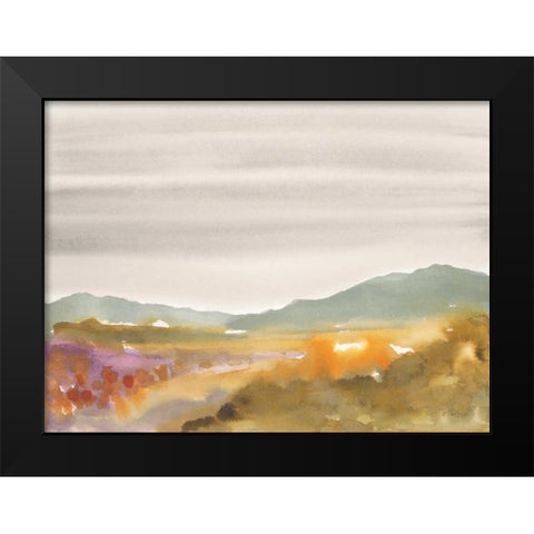 Mountain Haze Black Modern Wood Framed Art Print by Swartz, Megan