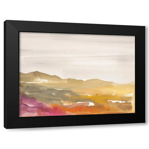 Hillside View Black Modern Wood Framed Art Print with Double Matting by Swartz, Megan