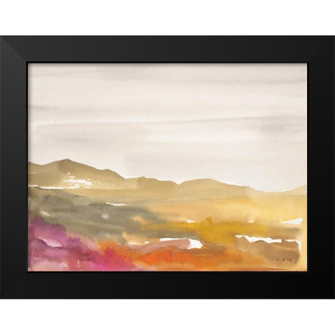 Hillside View Black Modern Wood Framed Art Print by Swartz, Megan