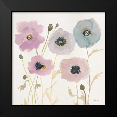 Pastel Garden I Black Modern Wood Framed Art Print by Swartz, Megan