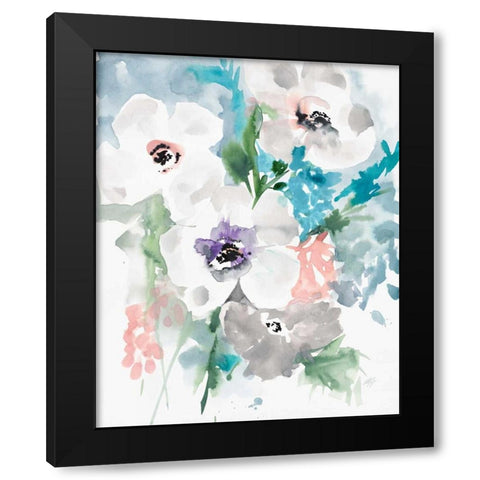 Bright Bouquet 1 Black Modern Wood Framed Art Print by Swartz, Megan