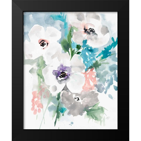 Bright Bouquet 1 Black Modern Wood Framed Art Print by Swartz, Megan
