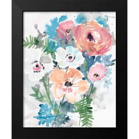Bright Bouquet 3 Black Modern Wood Framed Art Print by Swartz, Megan