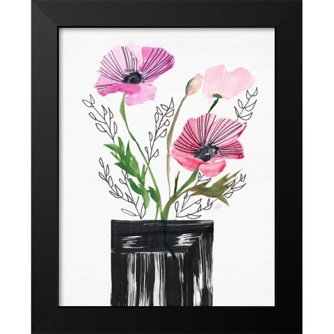 Light Heart Black Modern Wood Framed Art Print by Swartz, Megan