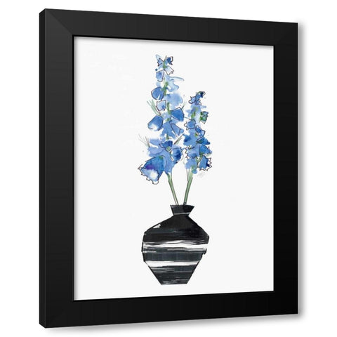 Springstalks Black Modern Wood Framed Art Print by Swartz, Megan