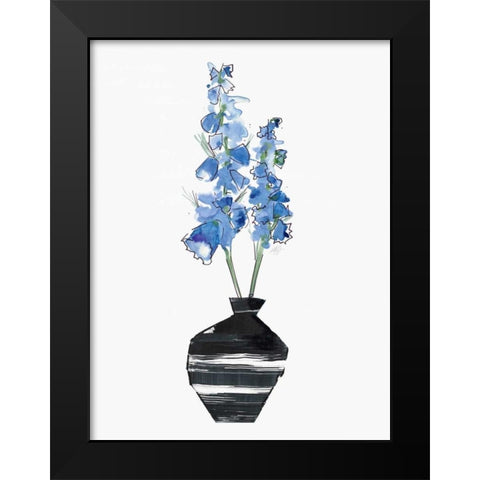 Springstalks Black Modern Wood Framed Art Print by Swartz, Megan