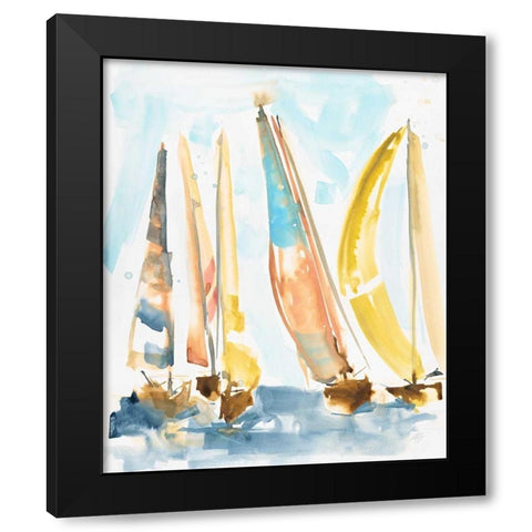 Ocean Mist Black Modern Wood Framed Art Print with Double Matting by Swartz, Megan