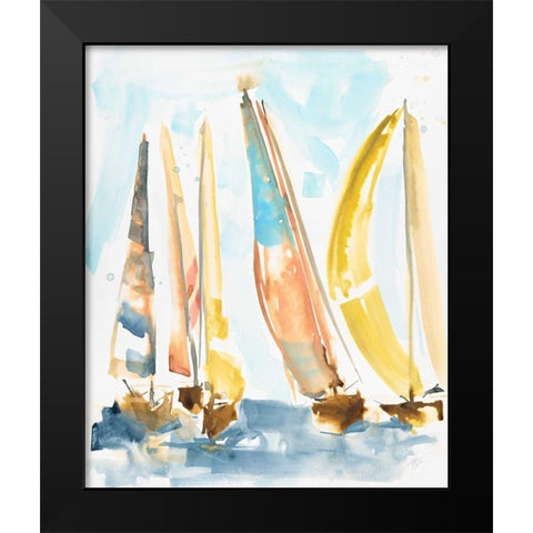 Ocean Mist Black Modern Wood Framed Art Print by Swartz, Megan