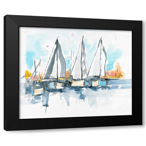 Setting Sail Black Modern Wood Framed Art Print with Double Matting by Swartz, Megan
