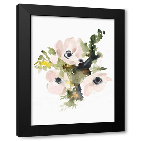 Winter Bouquet 1 Black Modern Wood Framed Art Print with Double Matting by Swartz, Megan
