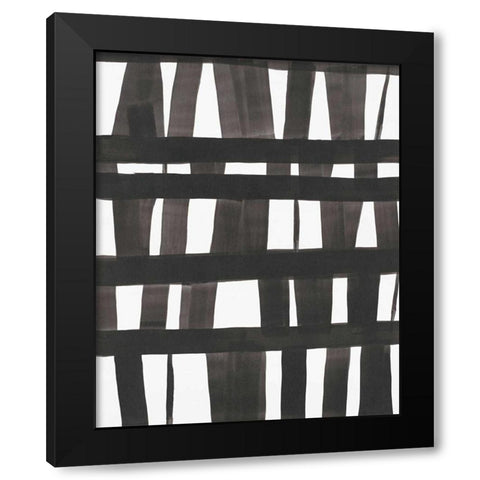 Global Weave Black Modern Wood Framed Art Print by Swartz, Megan