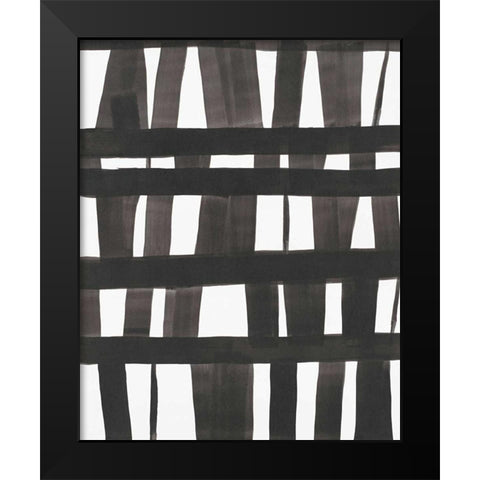 Global Weave Black Modern Wood Framed Art Print by Swartz, Megan