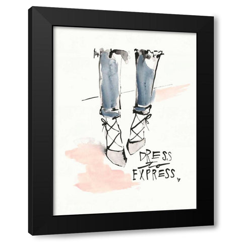 Dress to express Black Modern Wood Framed Art Print by Swartz, Megan