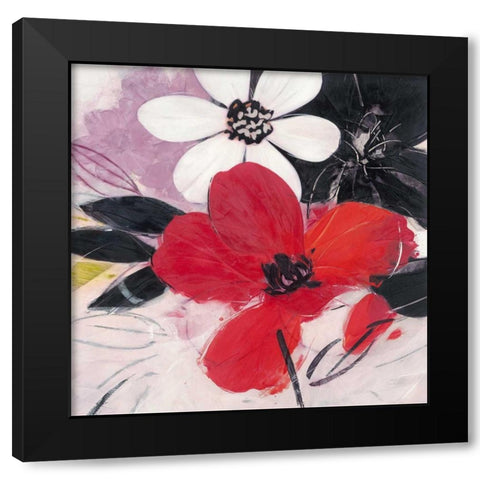 Elan 1 Black Modern Wood Framed Art Print with Double Matting by Ivo