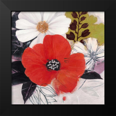 Elan 2 Black Modern Wood Framed Art Print by Ivo