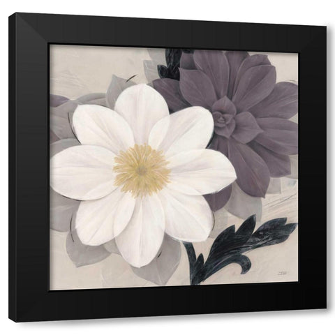 Blossom and Succulent White Black Modern Wood Framed Art Print with Double Matting by Stoyanov, Ivo