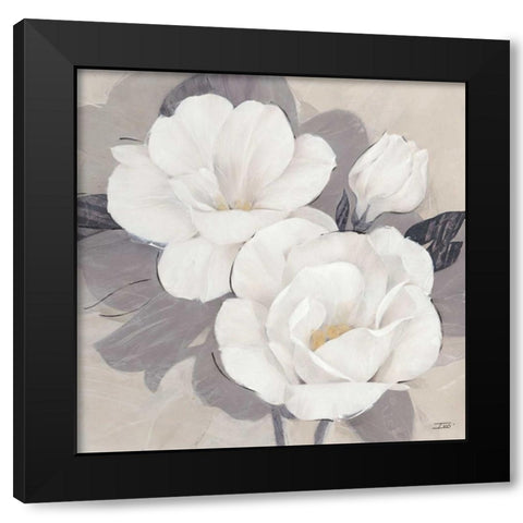 Unfolding Blossoms Detail 1 Black Modern Wood Framed Art Print with Double Matting by Stoyanov, Ivo