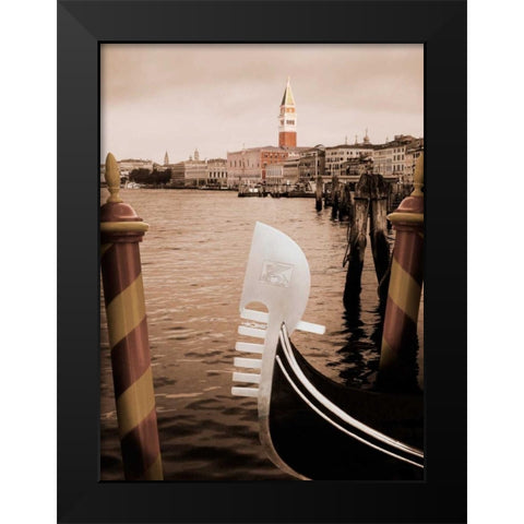 Grand Canal Gondola Black Modern Wood Framed Art Print by Greenwood, Michael