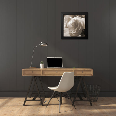 Sepia Rose 2 Black Modern Wood Framed Art Print by Semenza, Marlana