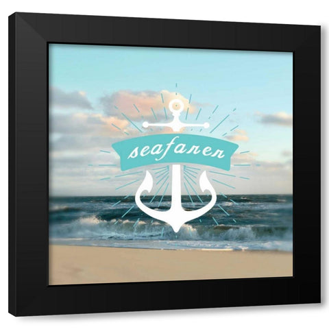 Seafarer Black Modern Wood Framed Art Print with Double Matting by Sememza, Marlana