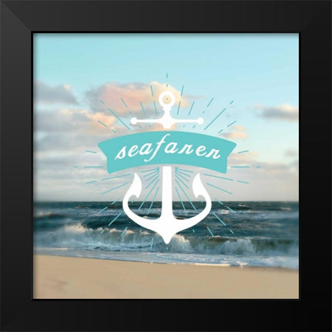 Seafarer Black Modern Wood Framed Art Print by Sememza, Marlana