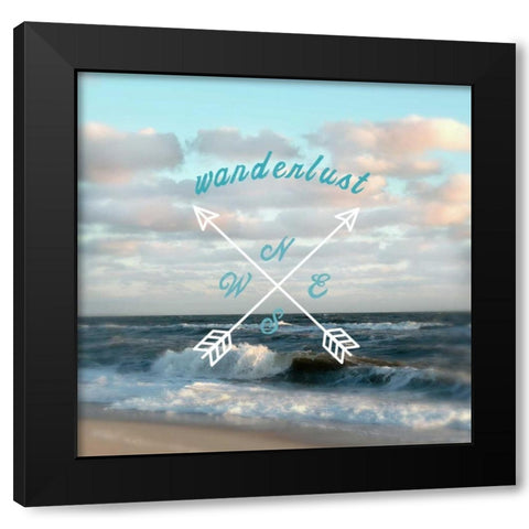 Wanderlust Beach Black Modern Wood Framed Art Print with Double Matting by Sememza, Marlana
