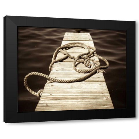 At The Dock Black Modern Wood Framed Art Print by Semenza, Marlana