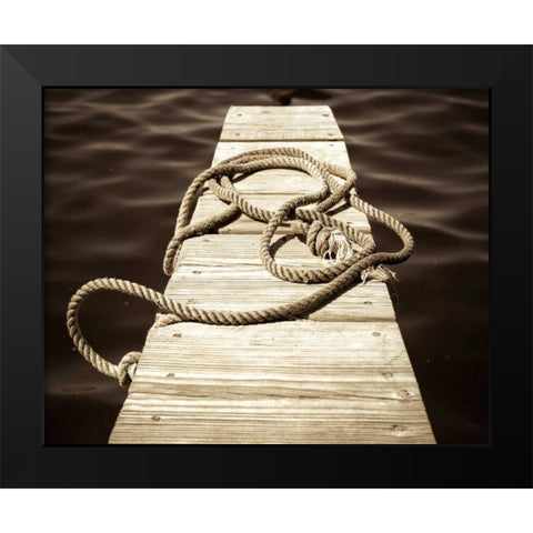 At The Dock Black Modern Wood Framed Art Print by Semenza, Marlana