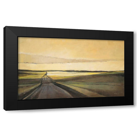 Long Road Black Modern Wood Framed Art Print by Kroeker, Wendy