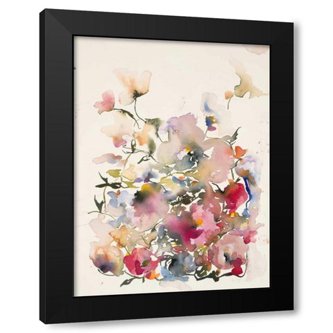 Karins Garden 5 Black Modern Wood Framed Art Print by Johannesson, Karin