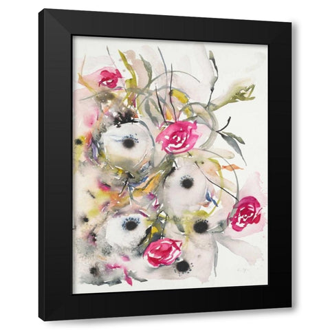 Watercolor Field 1 Black Modern Wood Framed Art Print by Johannesson, Karin