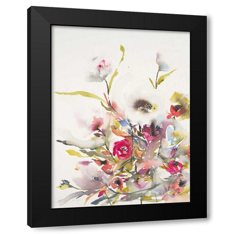Watercolor Field 2 Black Modern Wood Framed Art Print by Johannesson, Karin