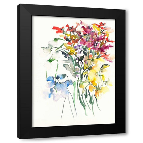 Garden Soiree 1 Black Modern Wood Framed Art Print with Double Matting by Johannesson, Karin