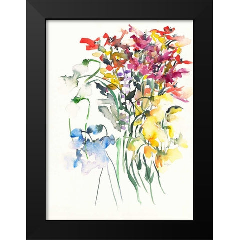 Garden Soiree 1 Black Modern Wood Framed Art Print by Johannesson, Karin