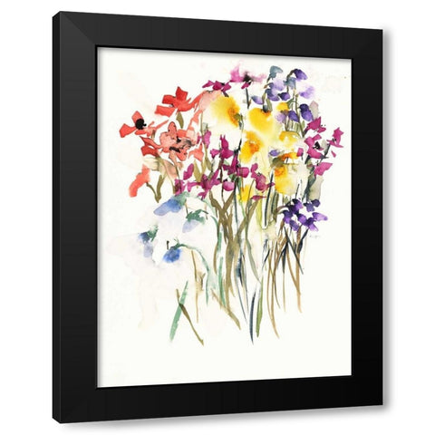 Garden Soiree 2 Black Modern Wood Framed Art Print by Johannesson, Karin