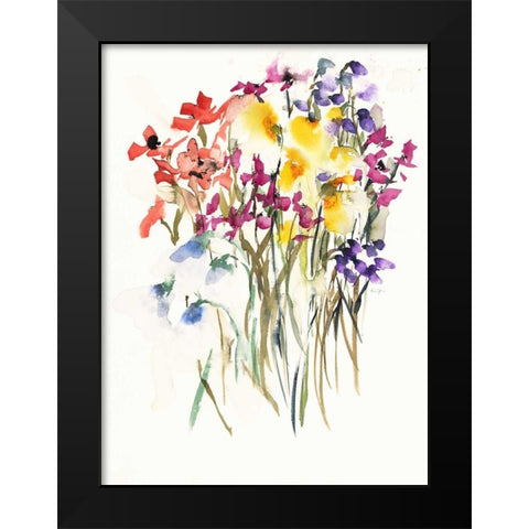 Garden Soiree 2 Black Modern Wood Framed Art Print by Johannesson, Karin