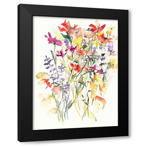 Laughing Lupines 1 Black Modern Wood Framed Art Print by Johannesson, Karin