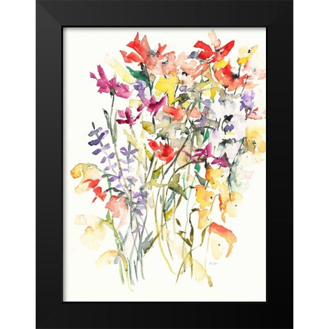 Laughing Lupines 1 Black Modern Wood Framed Art Print by Johannesson, Karin