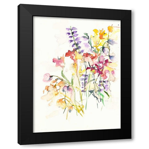 Laughing Lupines 2 Black Modern Wood Framed Art Print by Johannesson, Karin