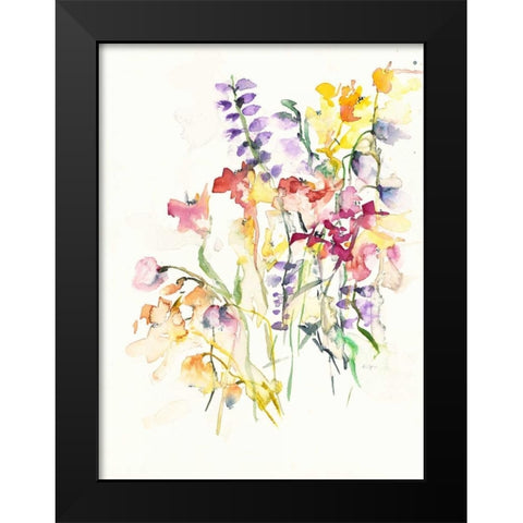 Laughing Lupines 2 Black Modern Wood Framed Art Print by Johannesson, Karin
