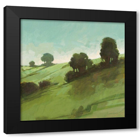 Knoll View 3 Square Black Modern Wood Framed Art Print by Edwards, DB